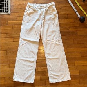 We the Free Cream Straight-Leg Jeans size 28